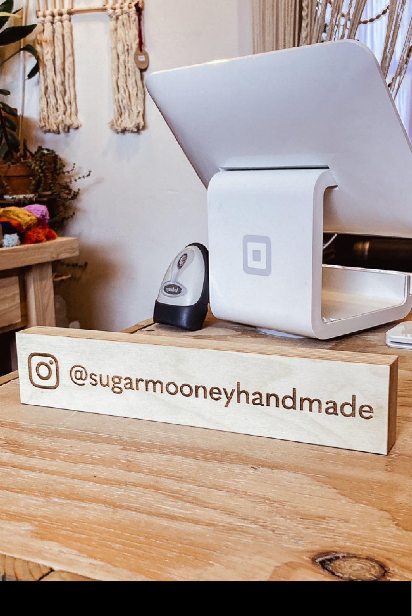 Social Media Handle & Hashtag Tabletop Sign