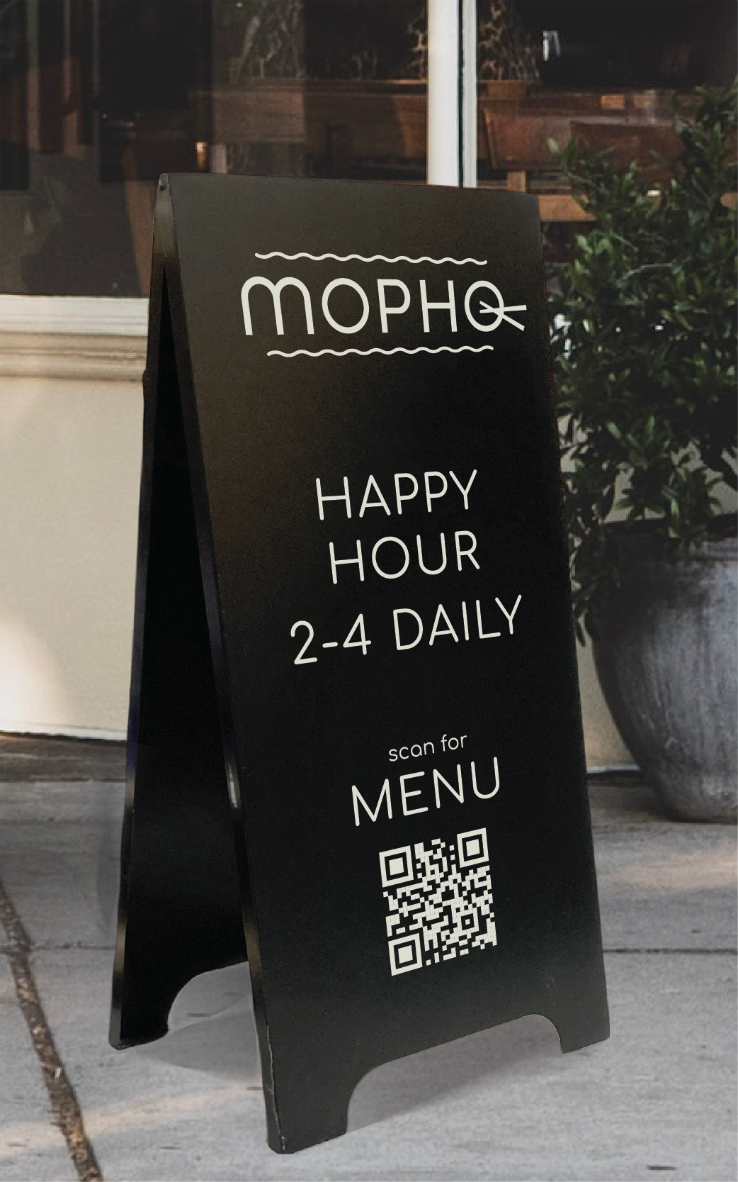 A-Frame Sign | Black Sandwich Board Sign